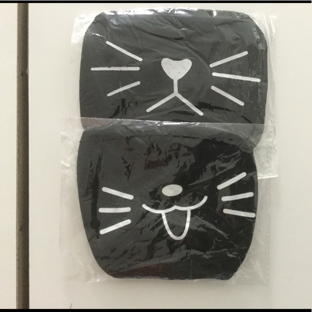 2 NEW Cat Face Masks